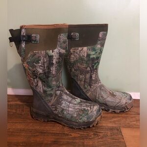 Lacrosse Mens Rubber Boots Sz 14 Huntington Camo Scent Free Pull On Realtree